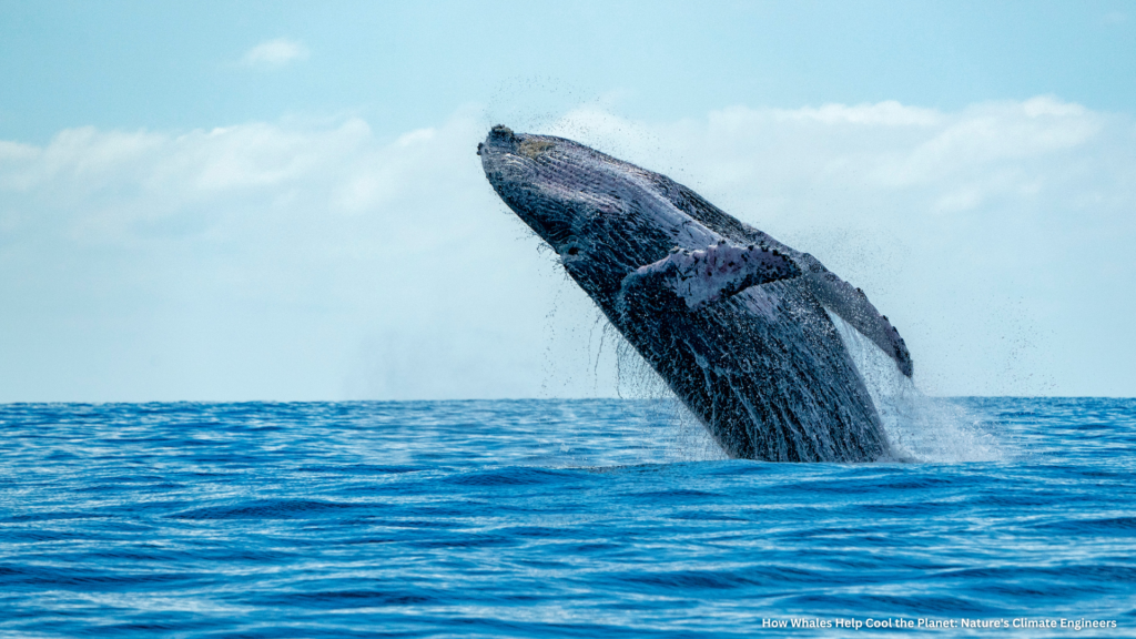 Whales also fertilize the ocean through what's called the "whale pump." As whales feed at depth and return to the surface to breathe, they release nutrient-rich waste containing iron and nitrogen. These nutrients are critical for the growth of phytoplankton—microscopic algae that absorb vast amounts of CO₂ during photosynthesis. Phytoplankton account for roughly 40% of global carbon uptake, fixing more carbon annually than all the world's forests combined. By enhancing phytoplankton growth, whales create a multiplier effect in carbon sequestration. Even a 1% increase in phytoplankton productivity due to recovering whale populations could sequester as much CO₂ as 2 billion mature trees each year.